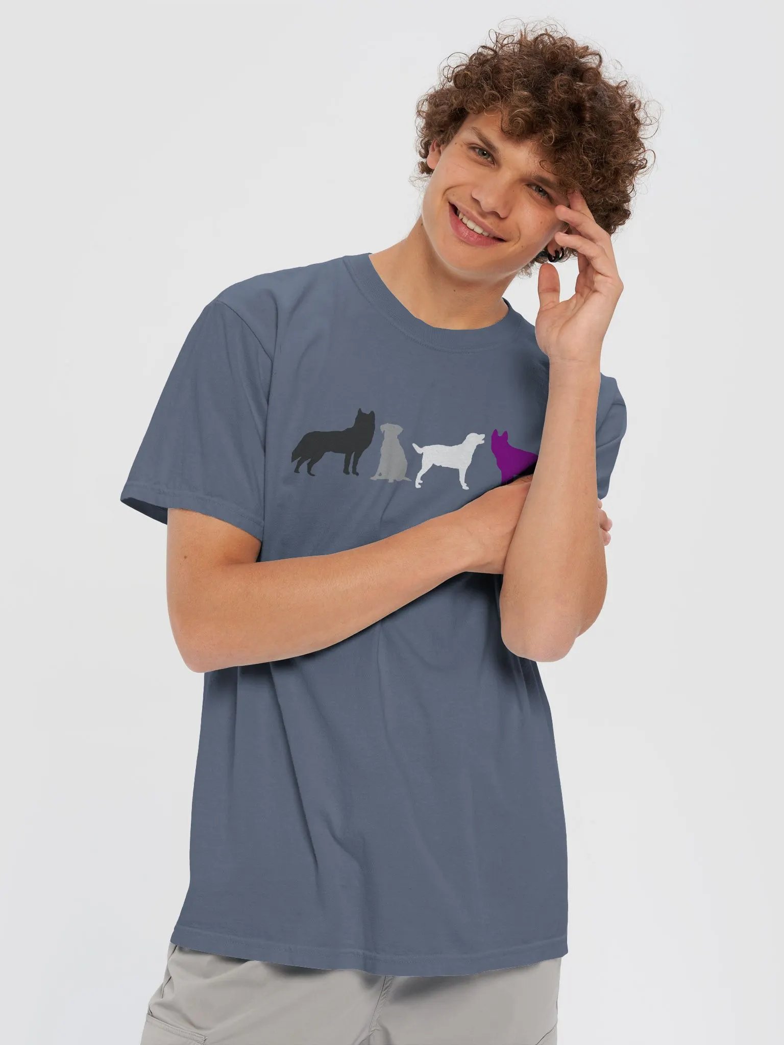 Asexual Pride Dogs Men's Shirt product image (53)