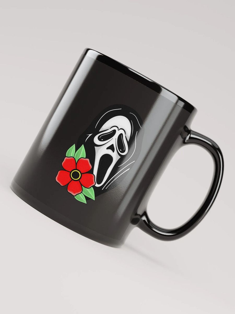 Floral Ghostie Black Glossy Mug product image (8)