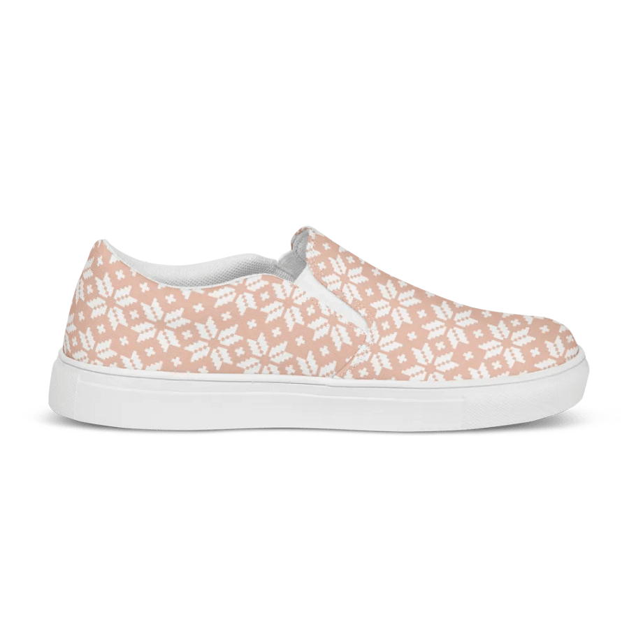 Pink Blossom Criss Cross Stitch Slip-Ons product image (9)