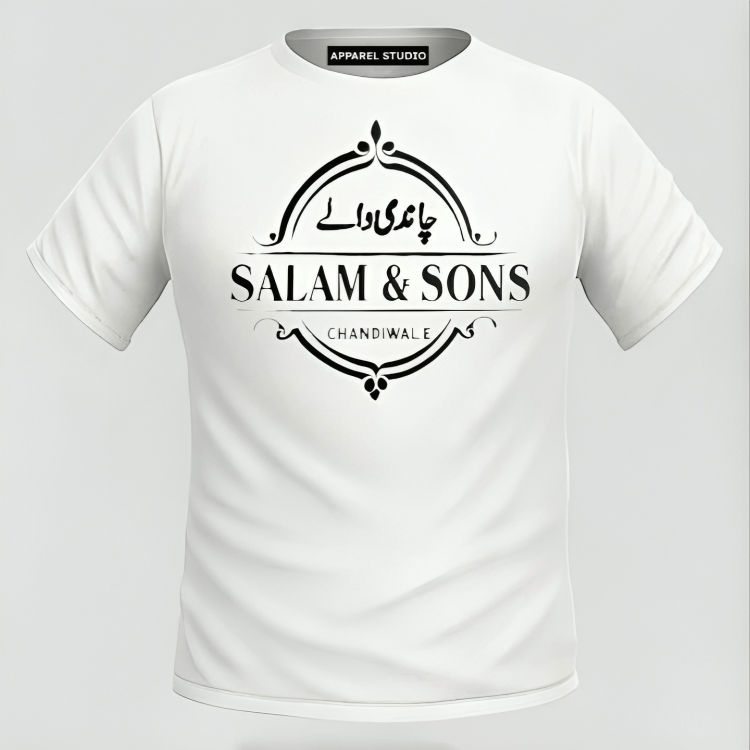 SALAM & SONS CHANDIWALE Official Printed White T shirt product image (1)