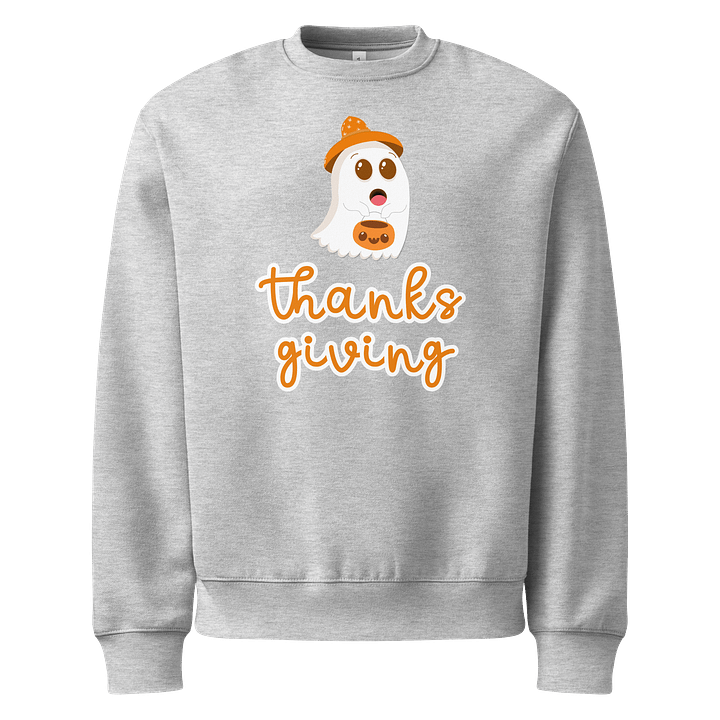 Cute Ghost with Thanksgiving Lettering Graphic product image (6)