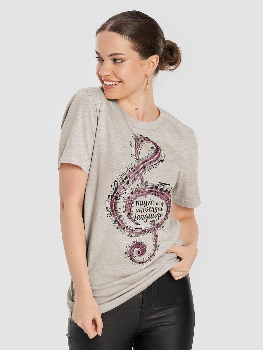 Melodic Notes Treble Clef T-Shirt product image (9)