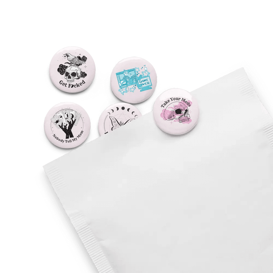 Pin Set of 5 (Pink Background) product image (8)