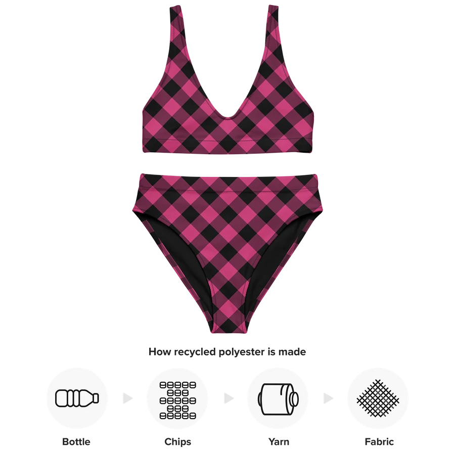 Bright Pink Buffalo Check Plaid Bikini product image (10)