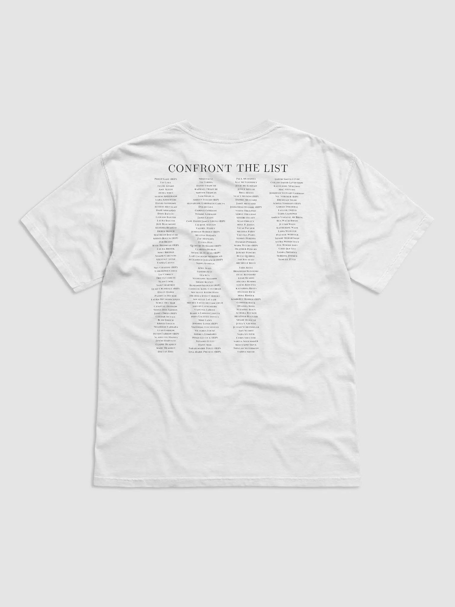Confront the List SOS T-shirt product image (64)