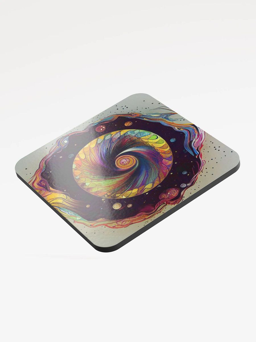 Spiral Spectrum Glossed Cork Coaster product image (3)