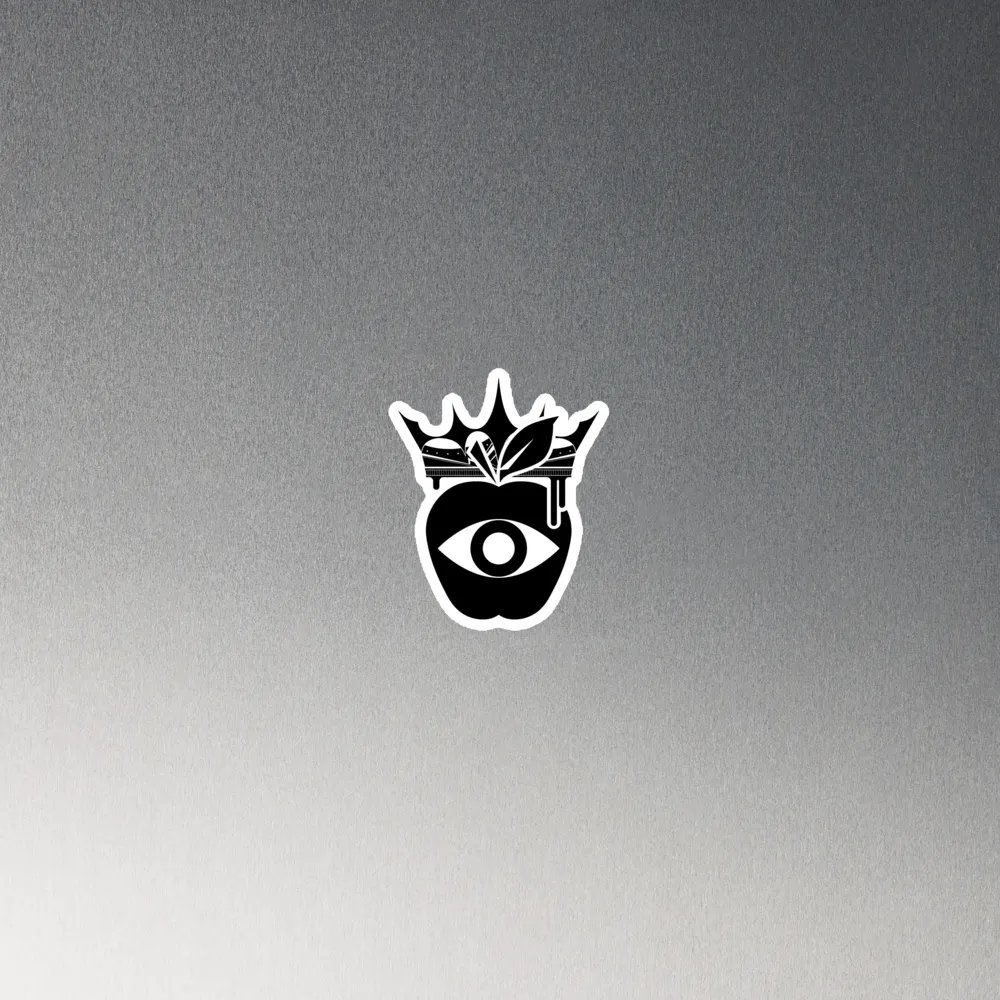 Crowned Apple (Black) ✦ Die-Cut Magnets product image (2)