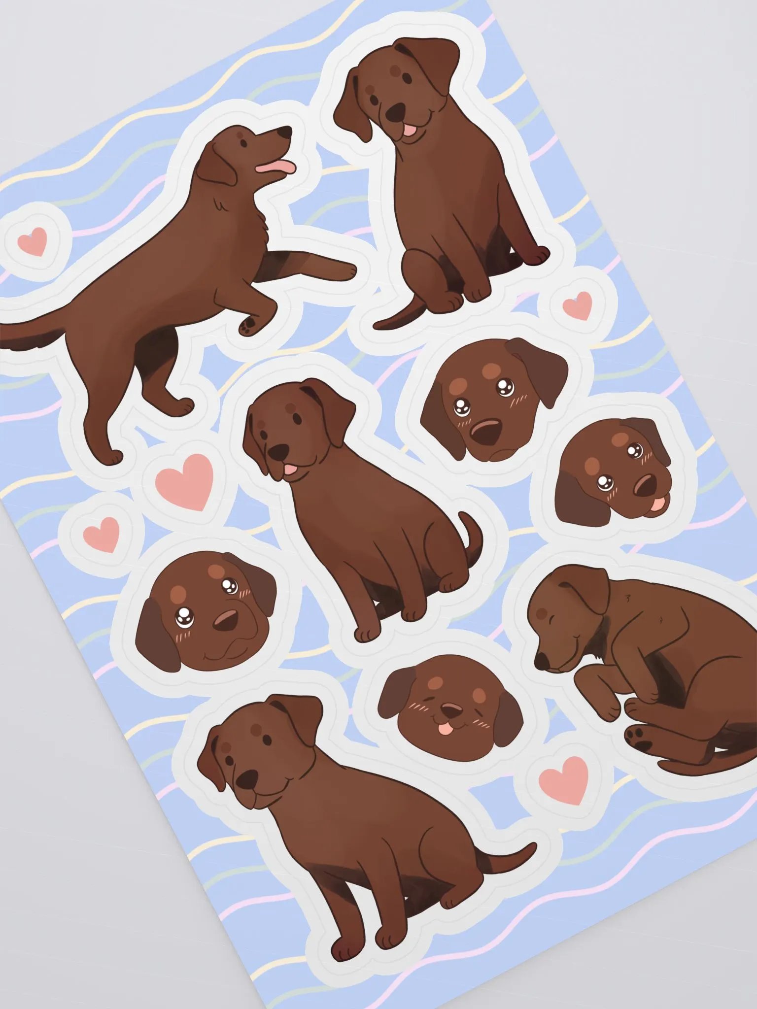 Brown Labrador Retriever Dog Sticker Sheet product image (2)