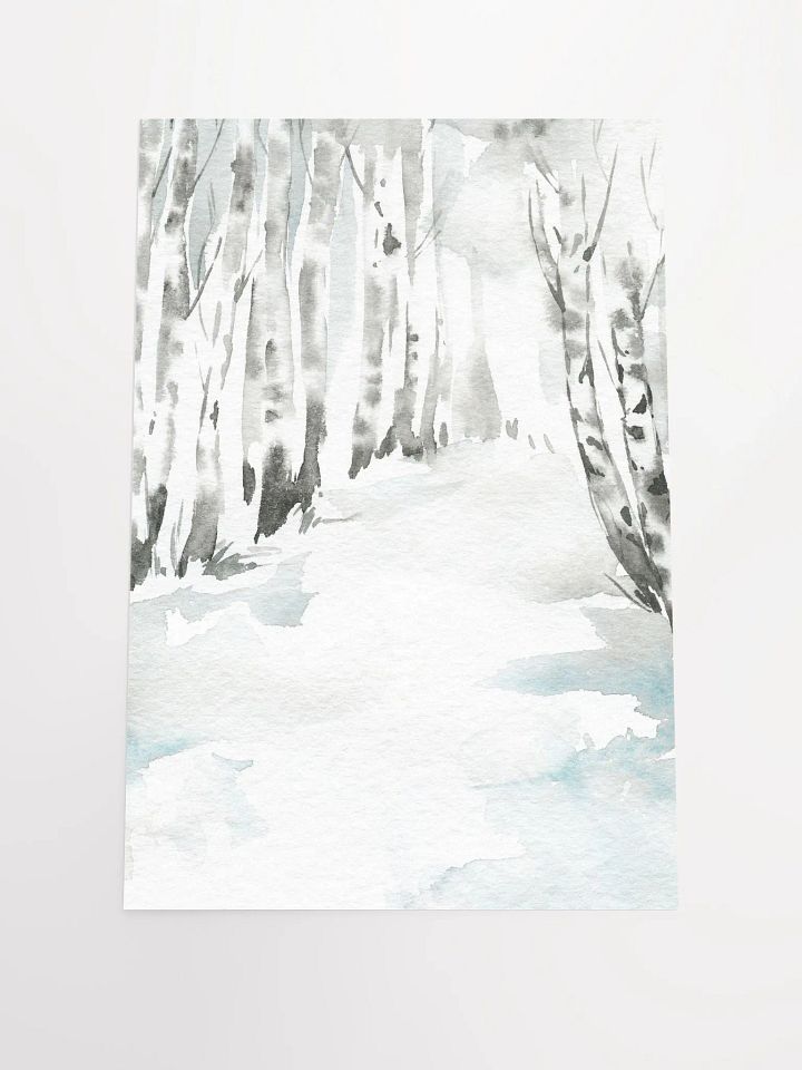 Snowy Forest Path Watercolor product image (2)