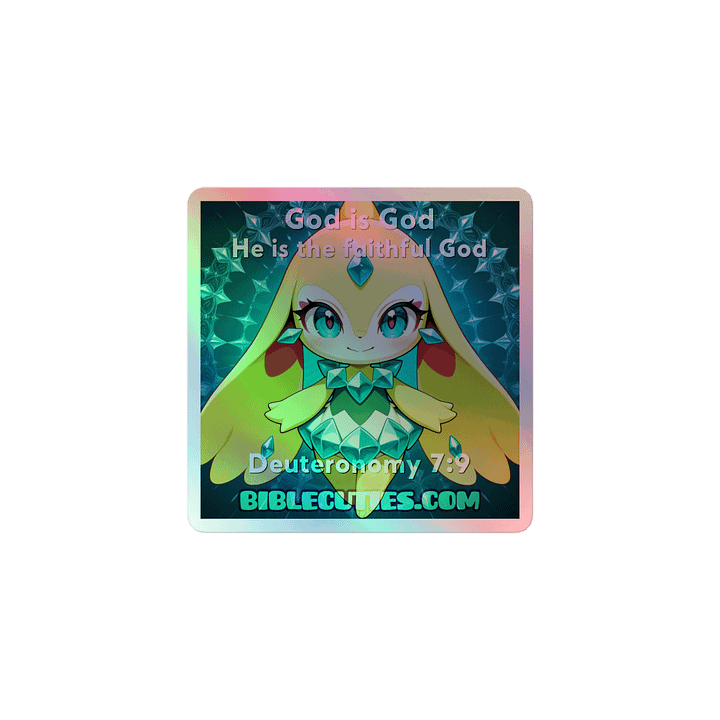 Bible Cuties Virginia - God is God, he is the faithful God - Deuteronomy 7:9 Holographic Sticker product image (1)