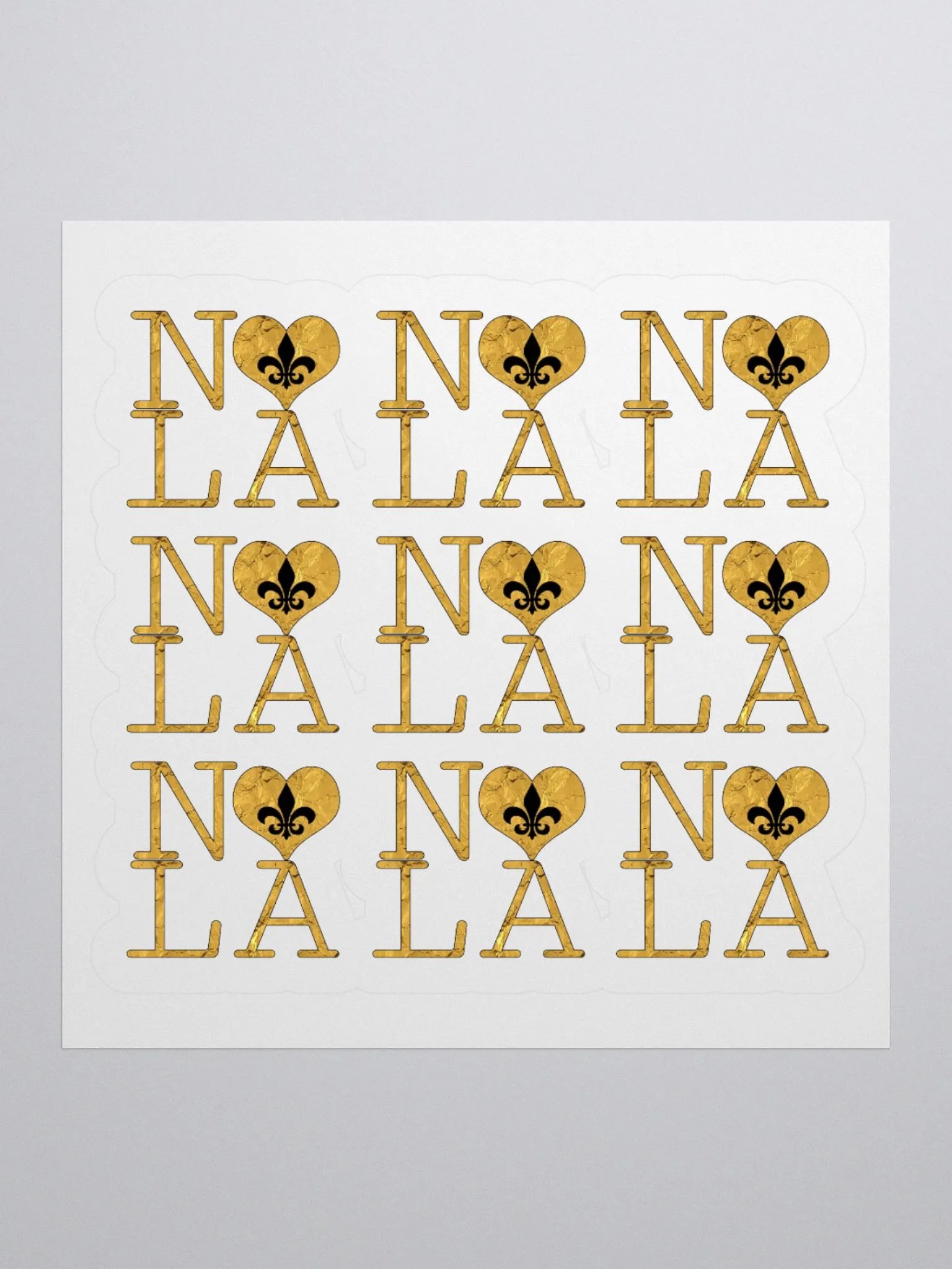 I LOVE NOLA **LEGACY STICKER** (GOLD WRAP FULL + OUTLINE) product image (1)