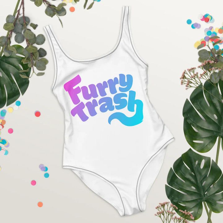 Furry Trash Swimsuit - White product image (1)