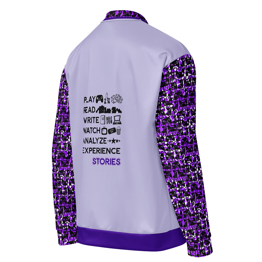 Experience Stories Unisex Bomber Jacket (Purple, Melrose, and Black) product image (4)