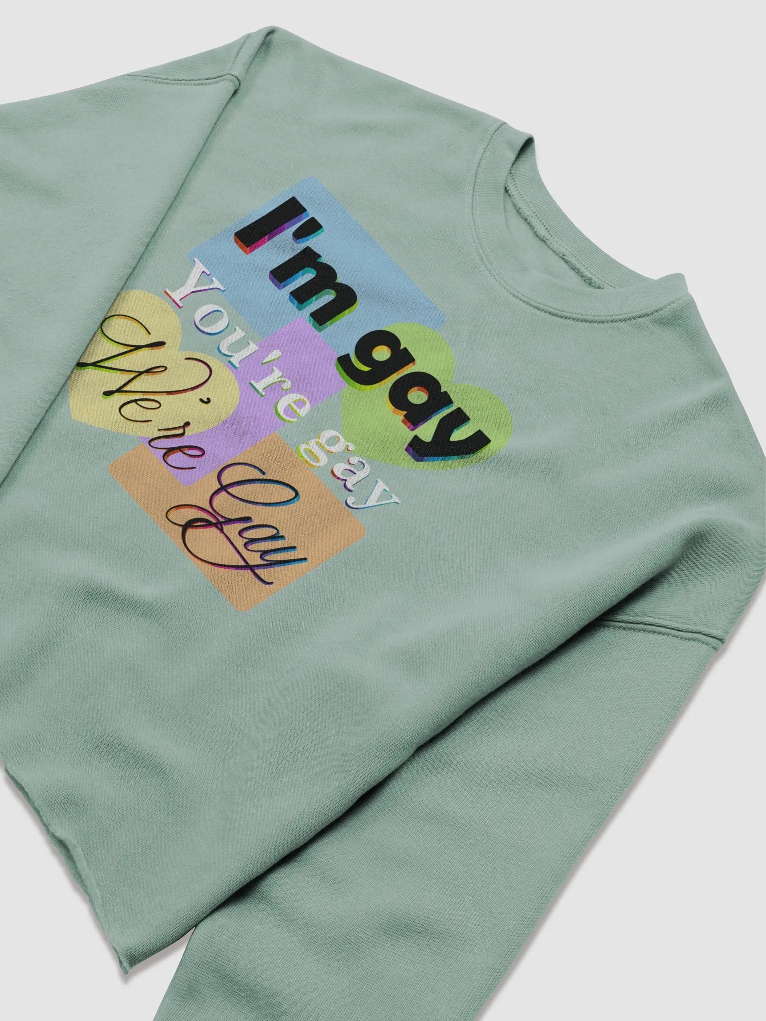 We're Gay Cropped Fleece Sweatshirt product image (5)
