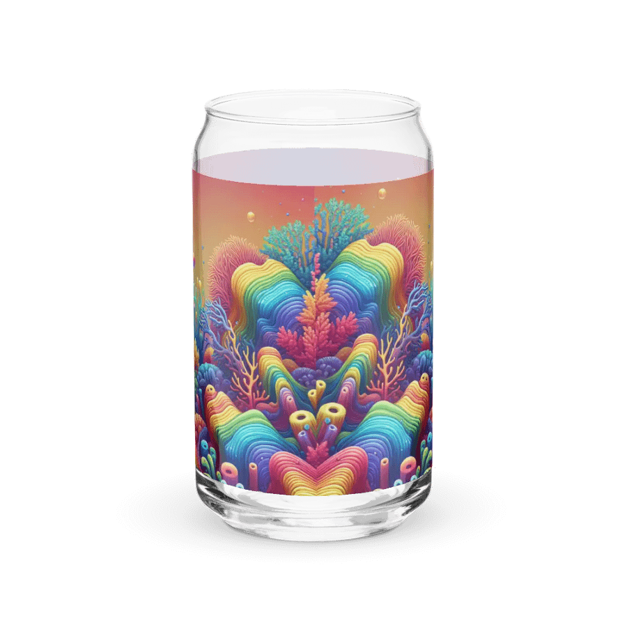 Beautiful & Vivid Rainbow Coral Ocean Themed Glass product image (1)
