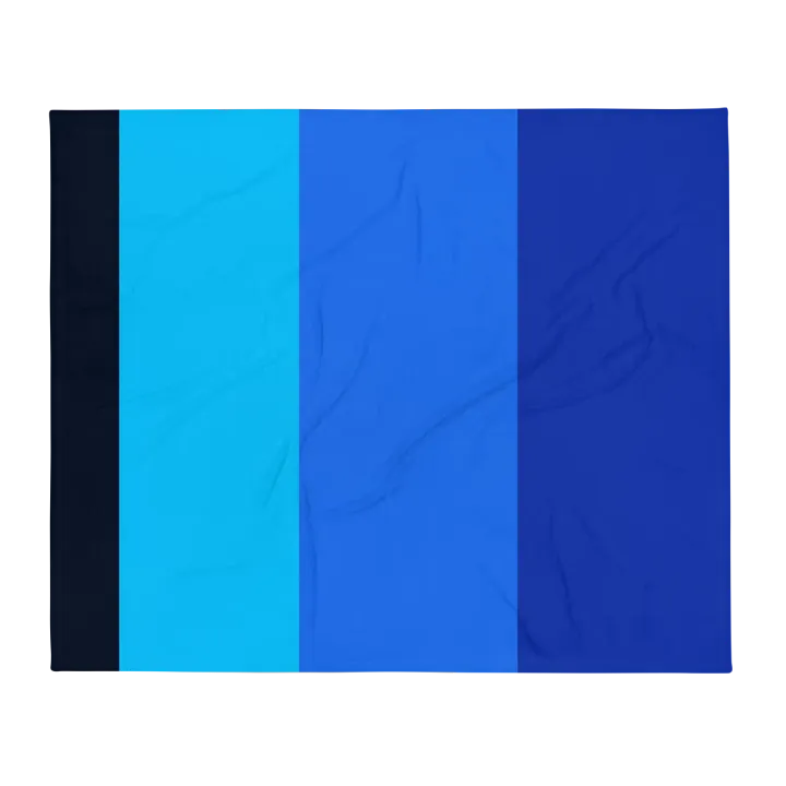 Blue Block Blanket - version 2 product image (1)
