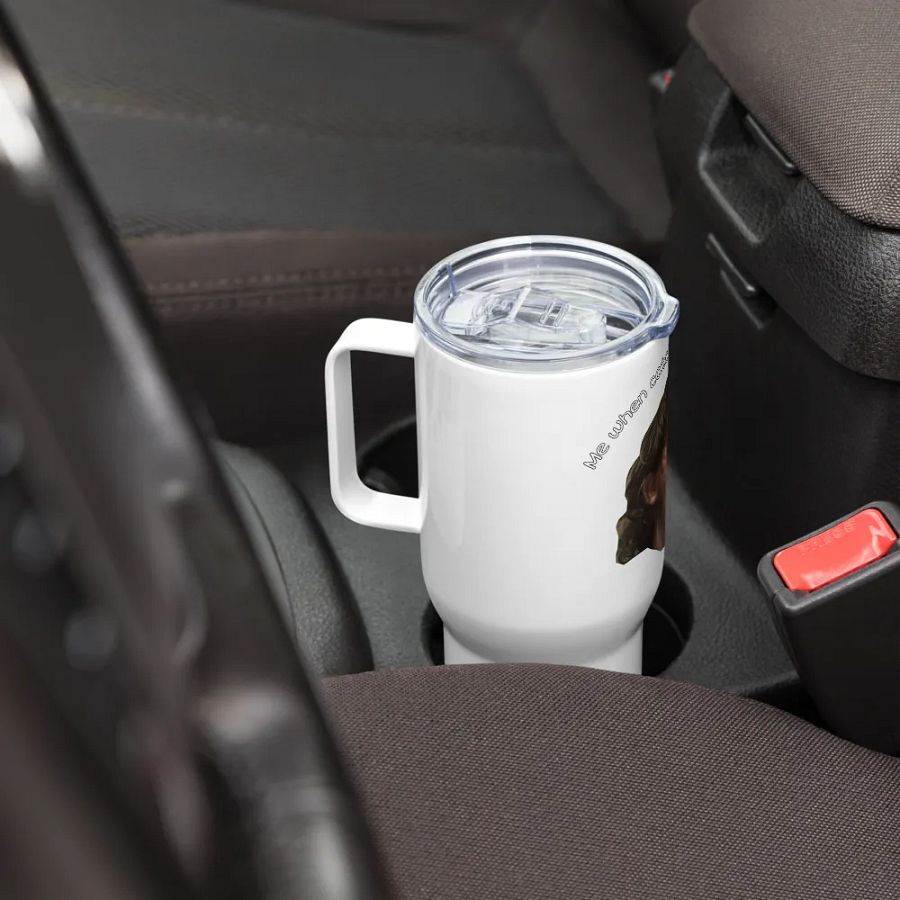 When catchingfire3 goes live Travel Mug with handle product image (8)