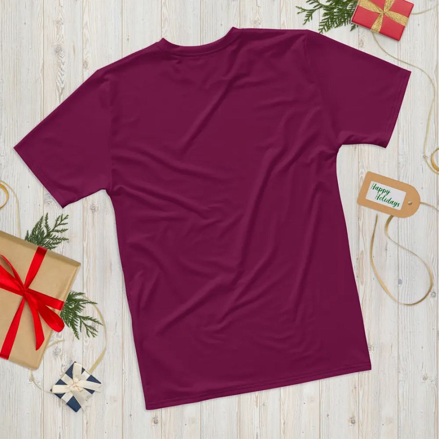 Plain Dark Burgundy Red True Summer Men's Crewneck Polyester Heavyweight Premium T-Shirt by Treasure Pie product image (12)