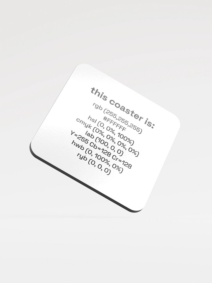#FFFFFF coaster product image (2)