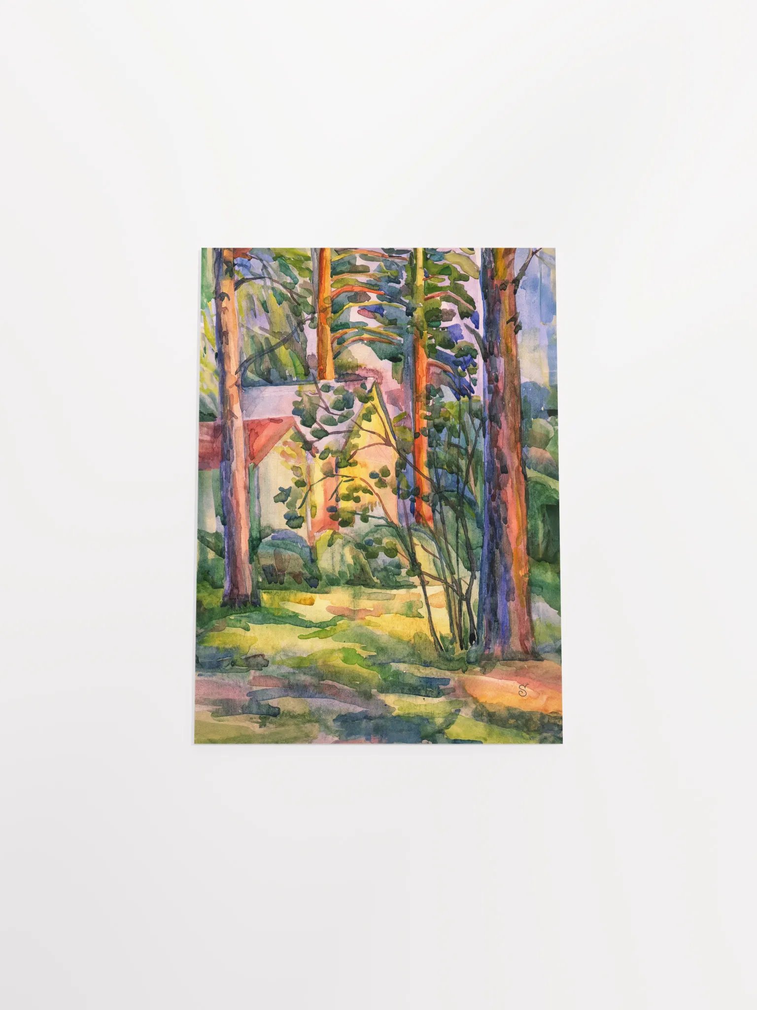 Enchanted Forest Watercolor Poster - Private House with Ffence product image (7)