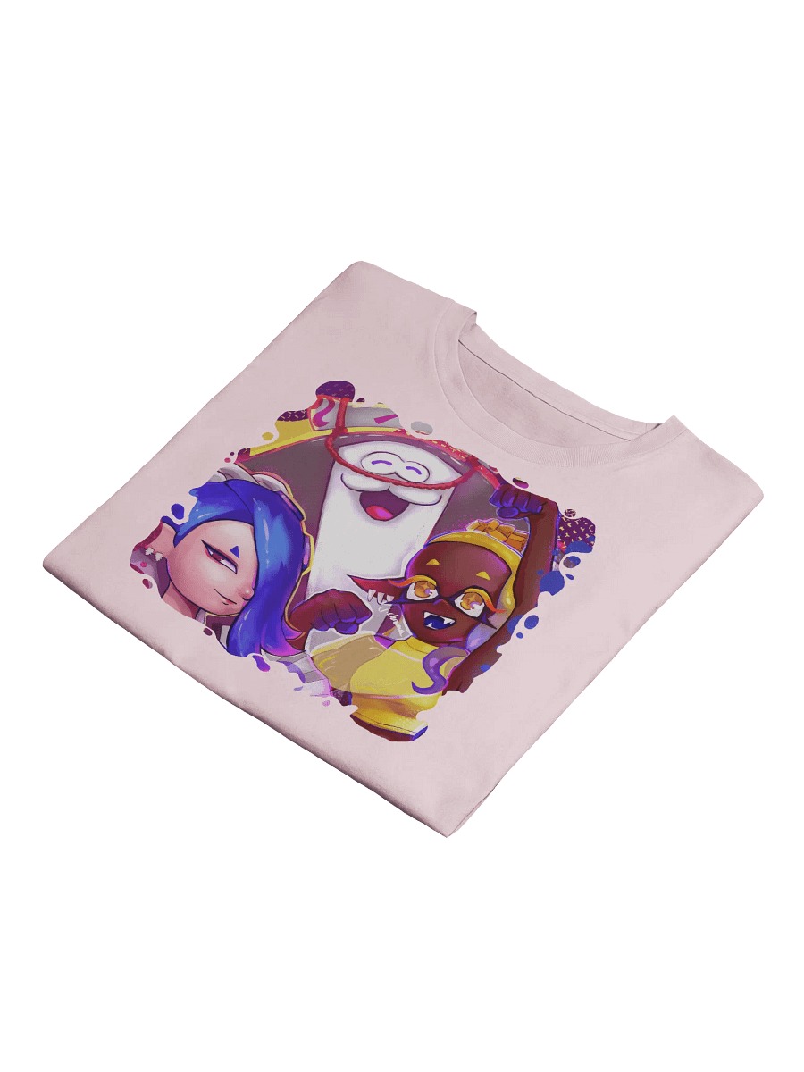 Repping the Splatlands - Colorful Game Fanart- Cropped Tee - Art by CosmicChroma product image (8)