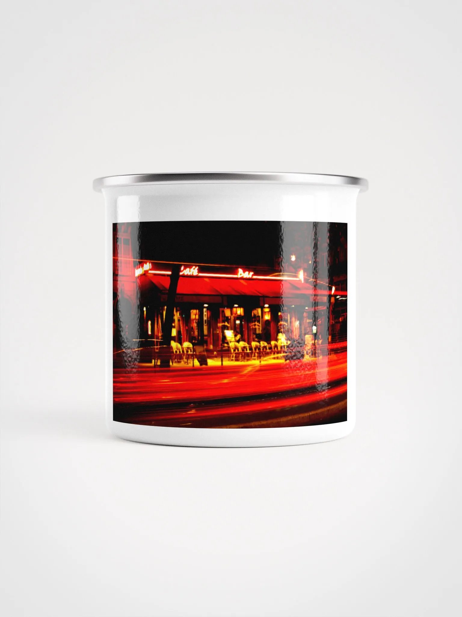 Cafe Bar at Night Enamel Mug product image (1)