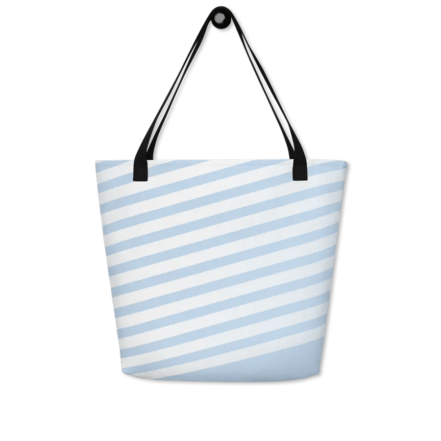 All-Over Print Large Tote Bag w/ Pocket - Girl on Black Lining product image (6)