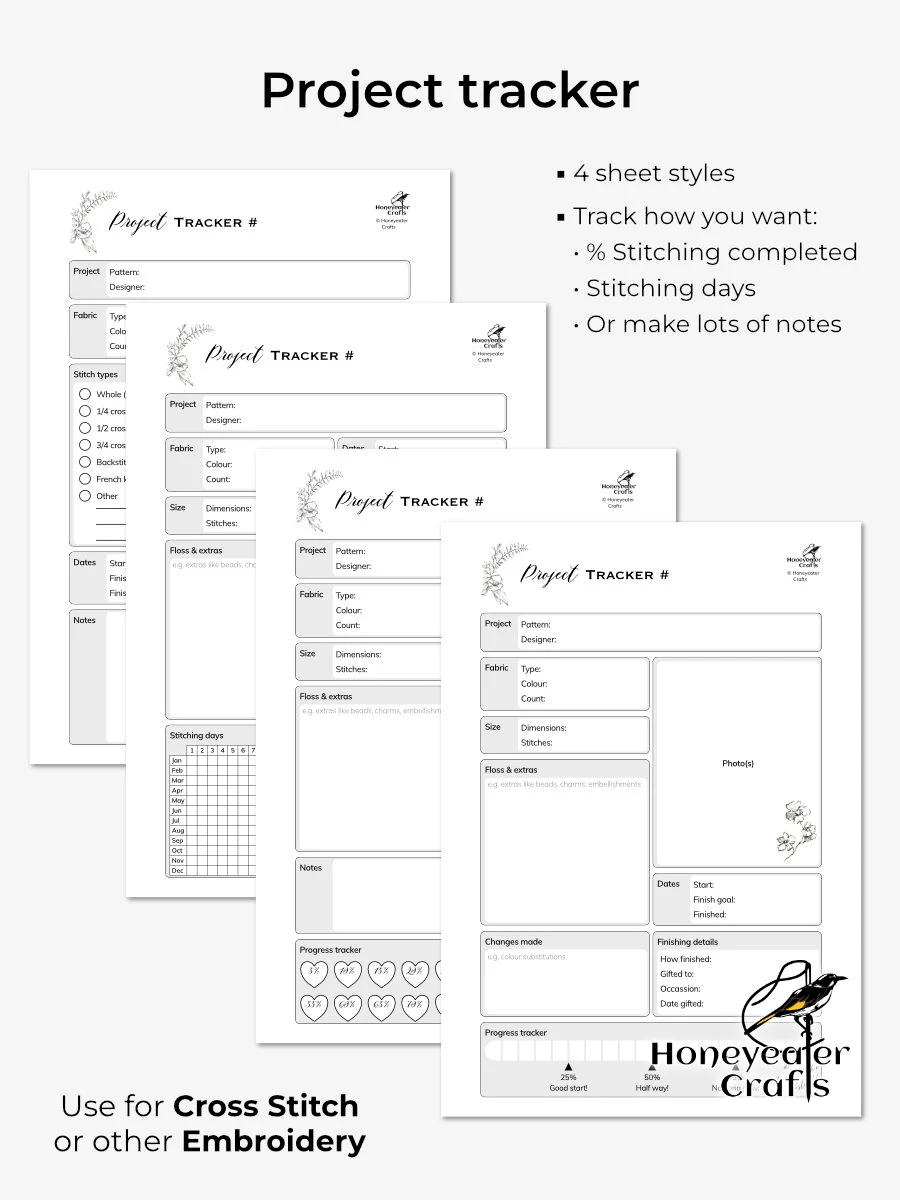 Minimalist Cross Stitch Planner PDF product image (2)