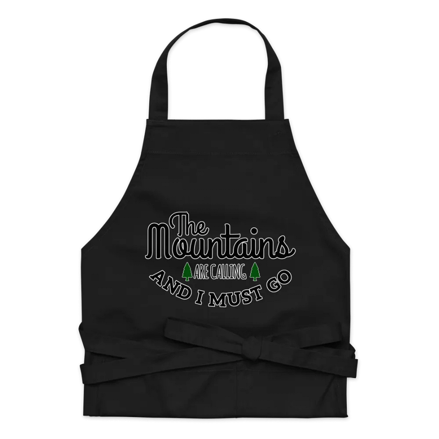Mountain Calling Typography Apron product image (9)