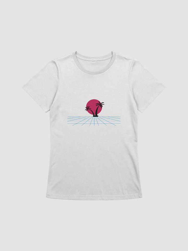 Retro Sunset Palm Trees Women's Relaxed T-Shirt product image (1)