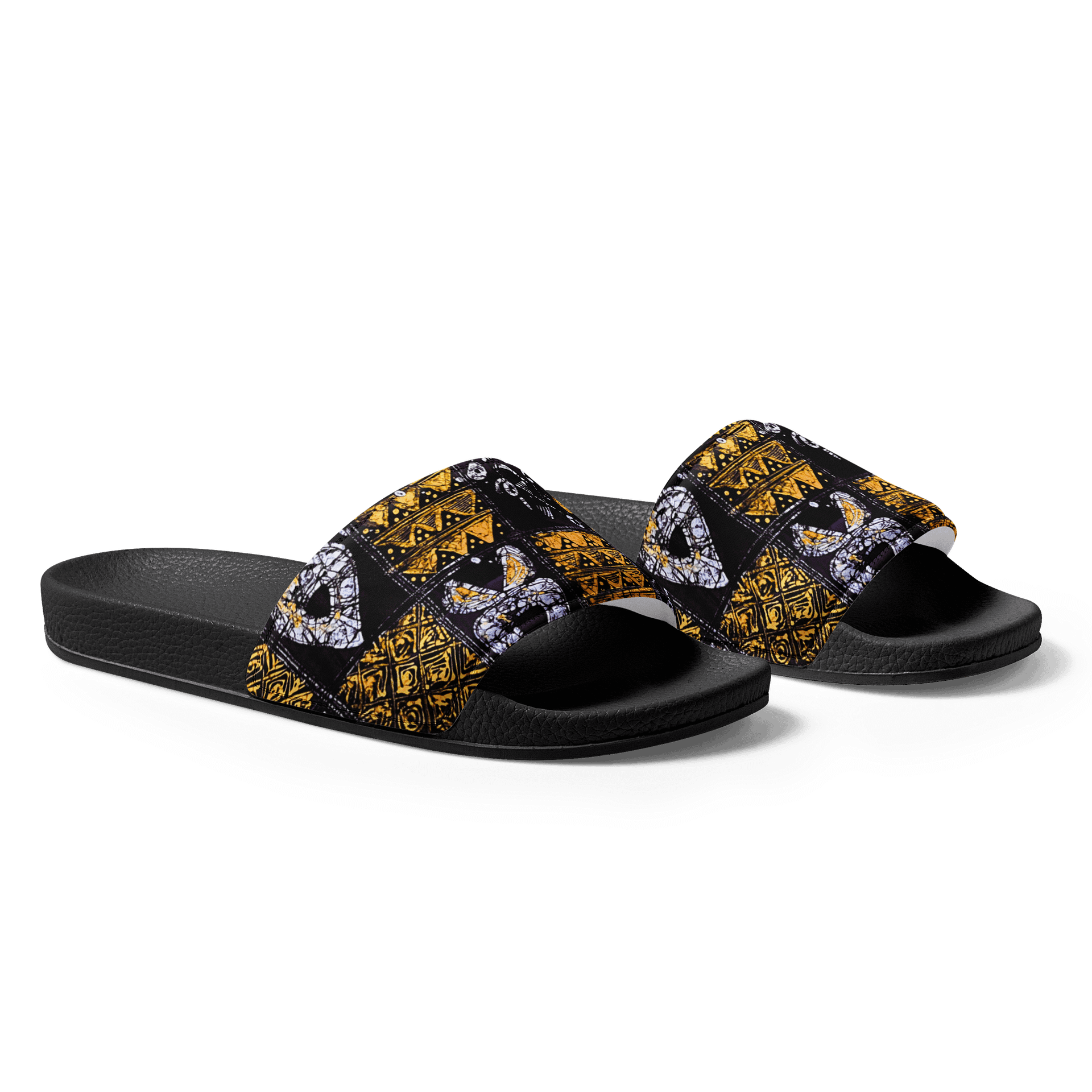 Black and Gold Unity Print Women's Slides product image (1)