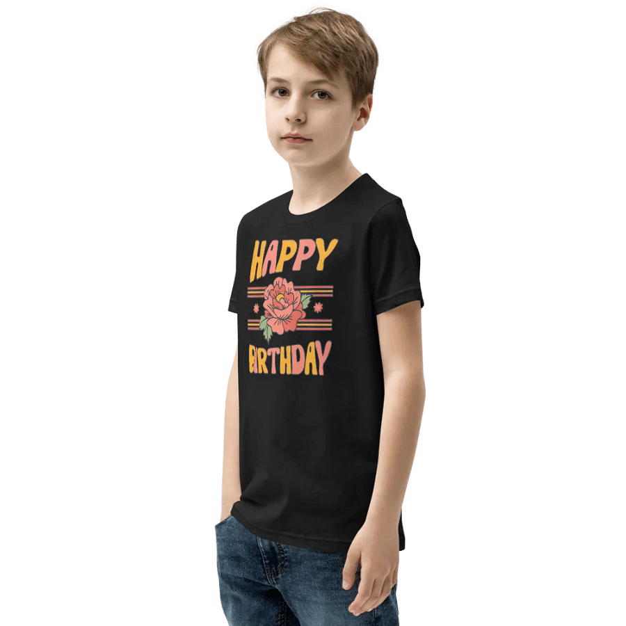 Happy Birthday (Flowers) Kids T-Shirt product image (7)