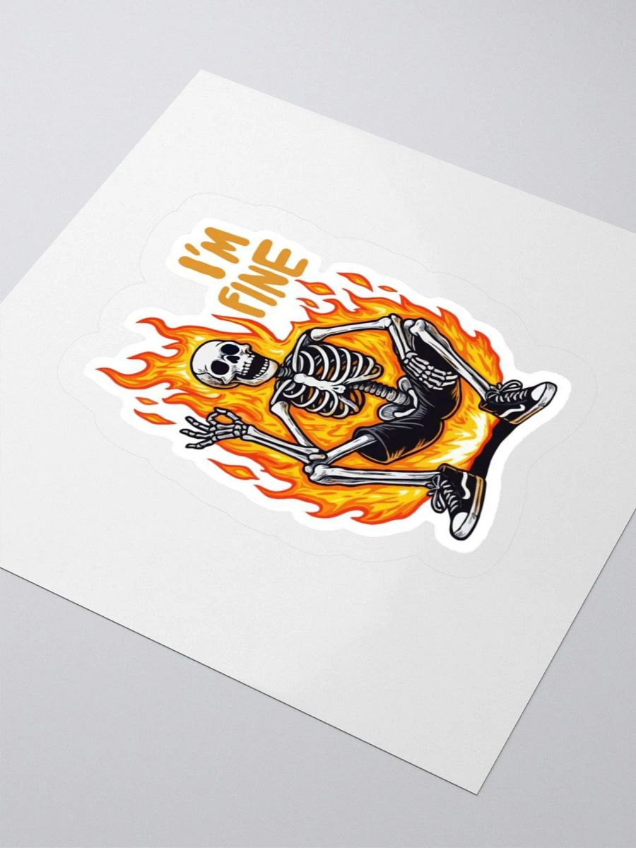 I'm Fine Skeleton Kiss Cut Stickers product image (7)