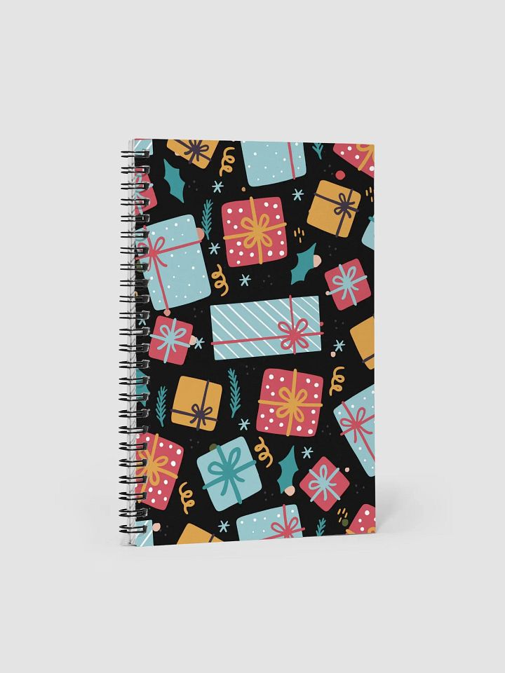 Whimsical Christmas Gift Box Delight Spiral Notebook product image (1)