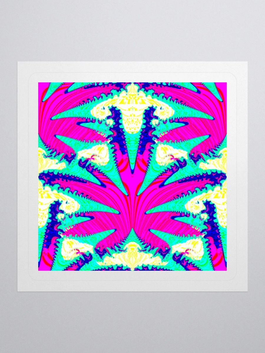 420 Twisted Budz Cannabis Sticker, Pink Pot Leaf Weird Stoner Art product image (1)