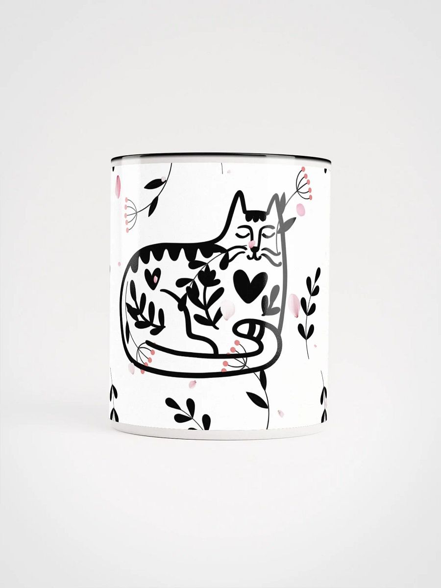 Whimsical Folk Art Cat Love Ceramic Mug|Housewarming Birthday Gifts Cute Mug product image (1)