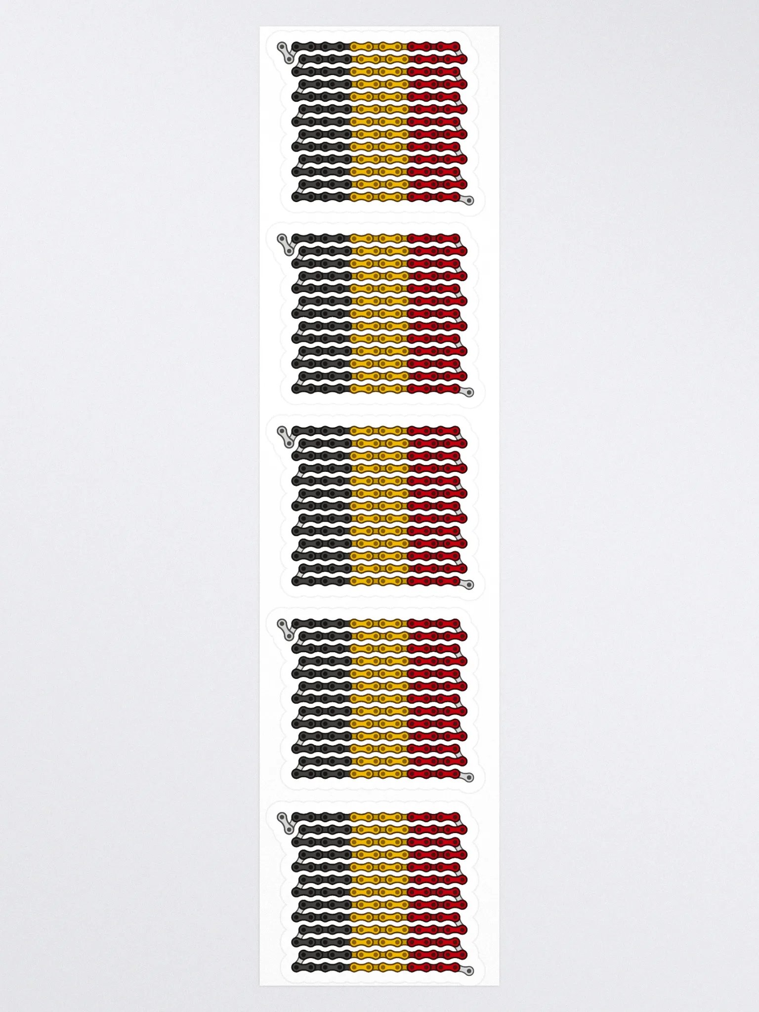 Belgium Bike Chain Flag Sticker 5 Pack product image (3)