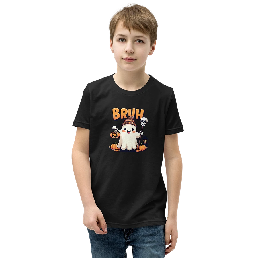 Spooky Ghost Bruh Halloween Youth T-Shirt product image (1)