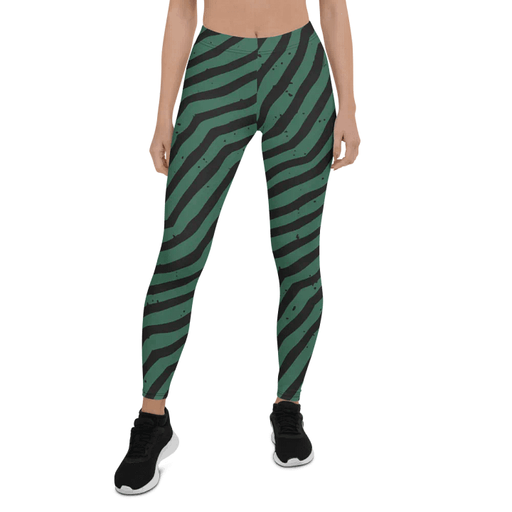 Customizable Green Wave Leggings product image (1)