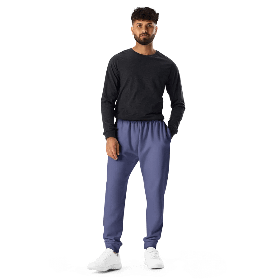 Plain Dark Purple Soft Summer Recycled Polyester Premium Men's Joggers by Treasure Pie product image (11)
