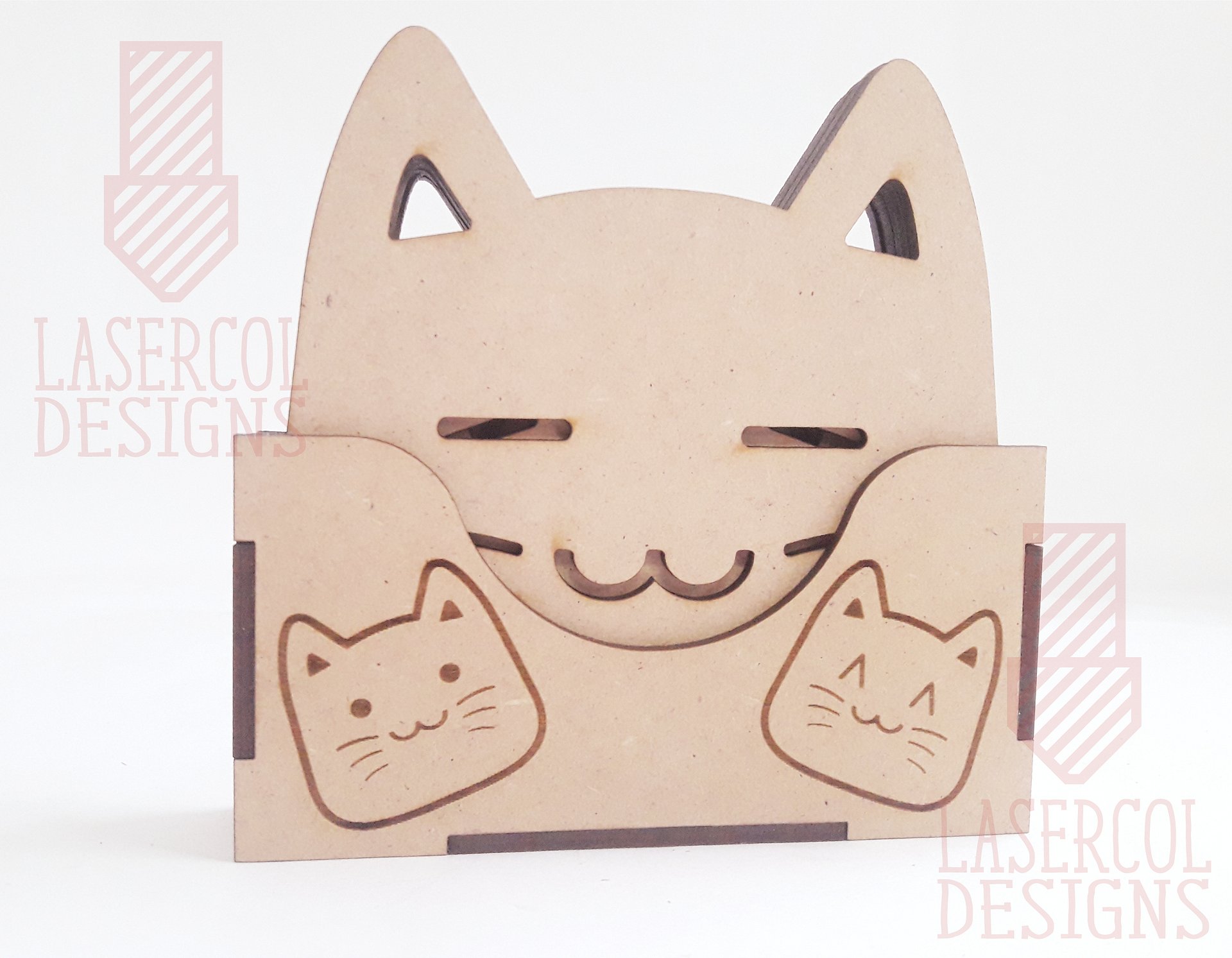 Cute Cat Coasters (6) Set 2 - Laser Cut Files product image (3)