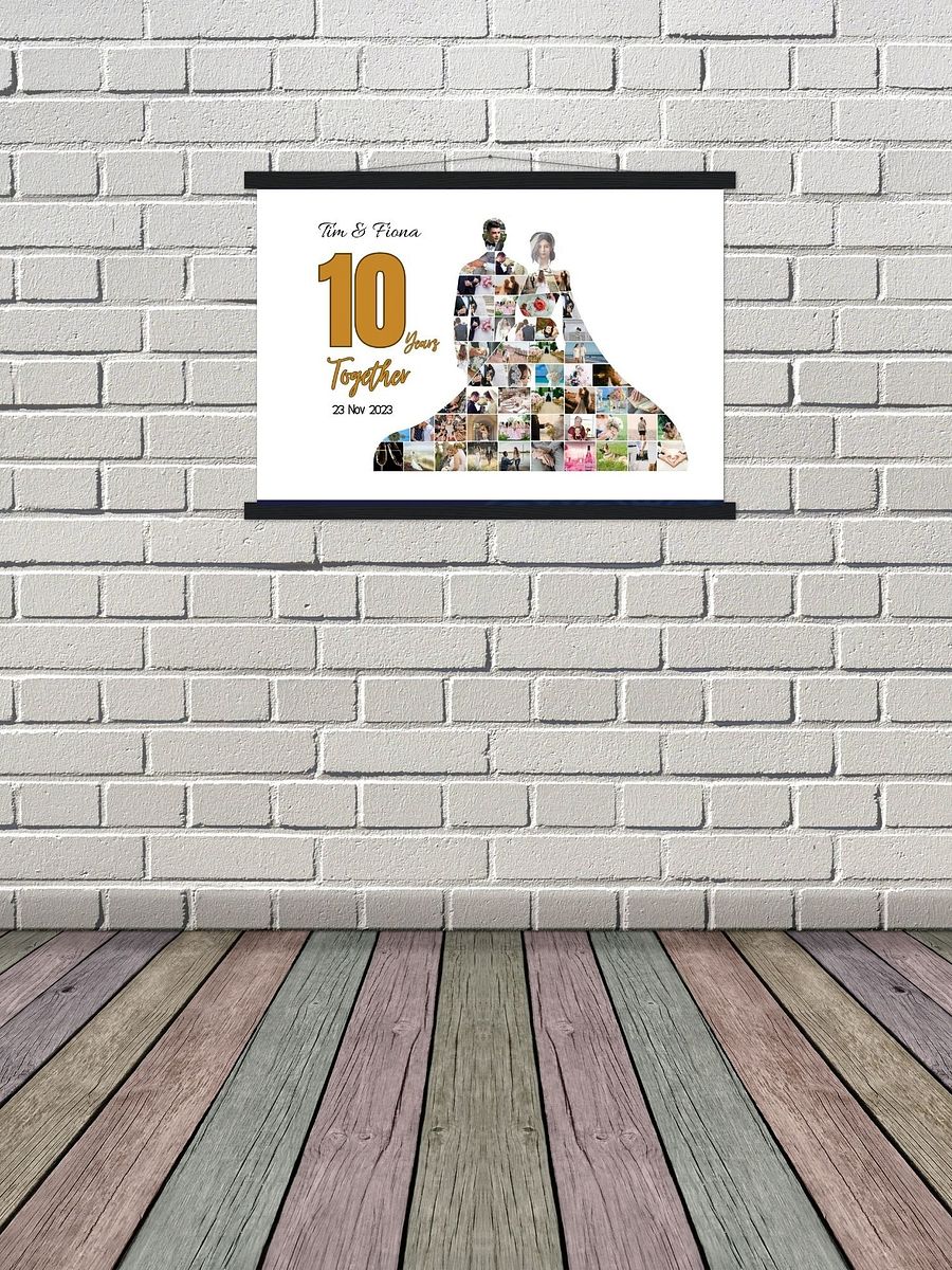 Married Couple Wedding Anniversary Photo Collage Canva Template product image (6)