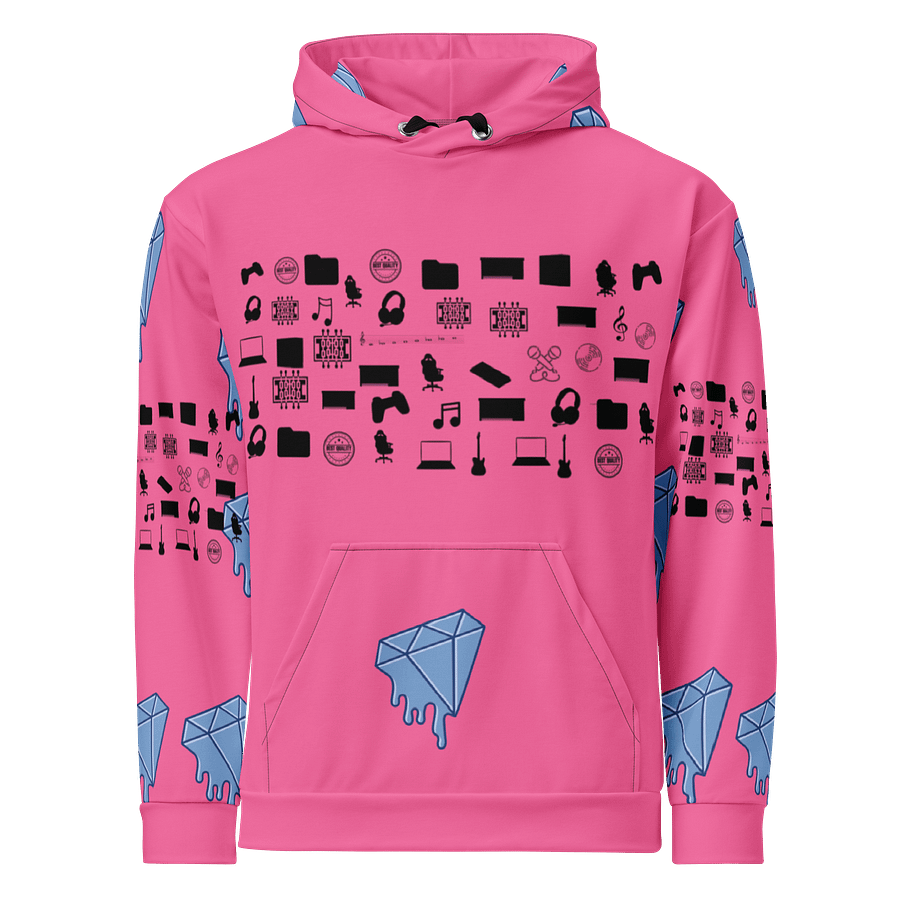 Pink Vlog Academy All-Over Print Recycled Unisex Hoodie product image (1)