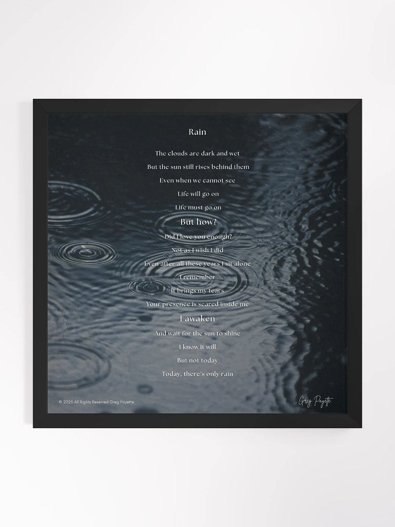 Rain - a Poem by Greg Payette