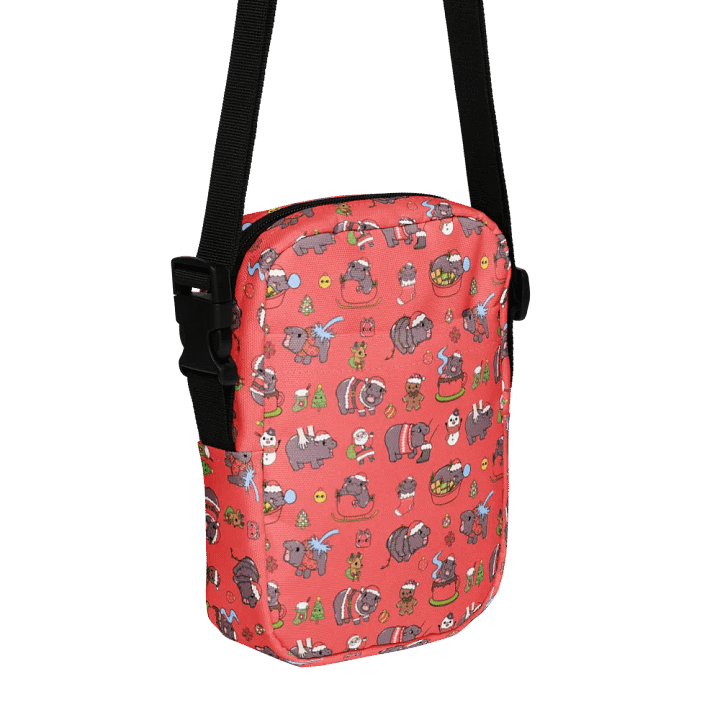 MOODENG'S RED CHRISTMAS UTILITY CROSSBODY BAG! product image (1)