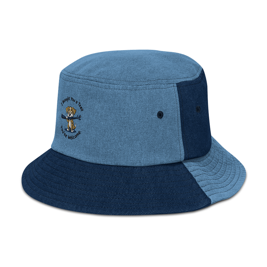 Dog Tree Gift Denim Bucket Hat product image (5)