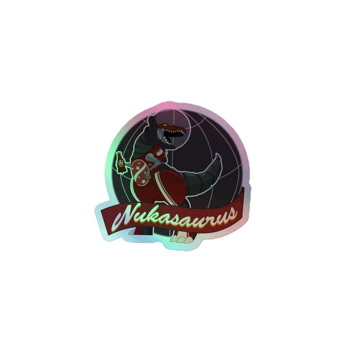 Nukasaurus Vinyl Holographic Sticker product image (1)