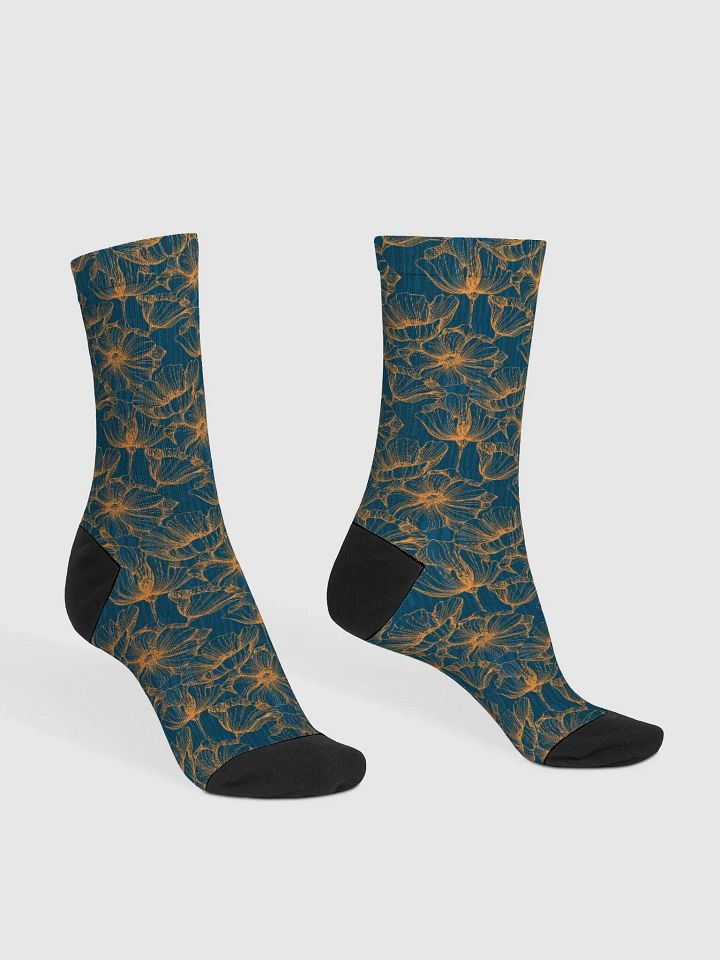 Dark Romantic Floral | Premium Sustainable Crew Socks product image (2)