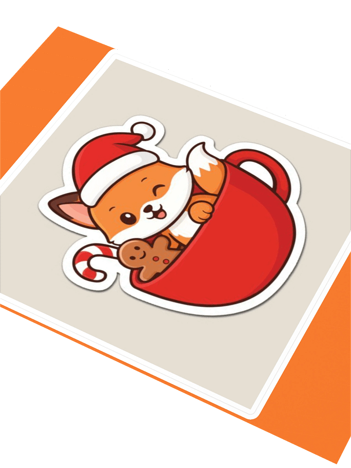 Festive Fox Kiss Cut Sticker Sheet product image (2)