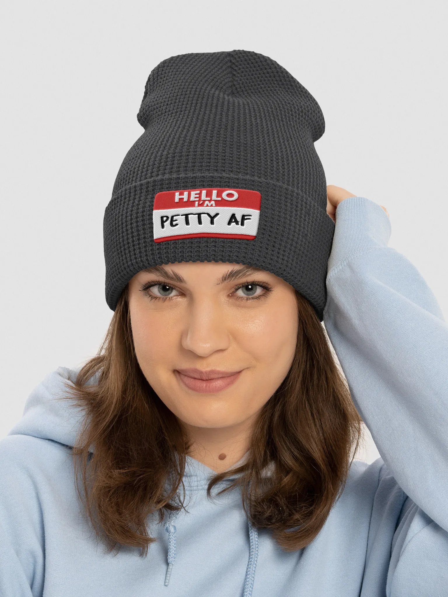 Petty AF Waffle Beanie product image (1)